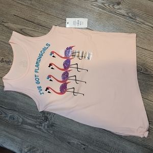 Flamingo tank top. Size 8/10 kids